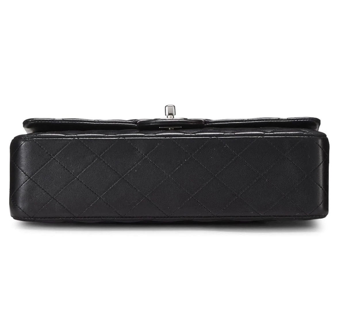Chanel Medium Classic Flap Black Lambskin Silver Hardware