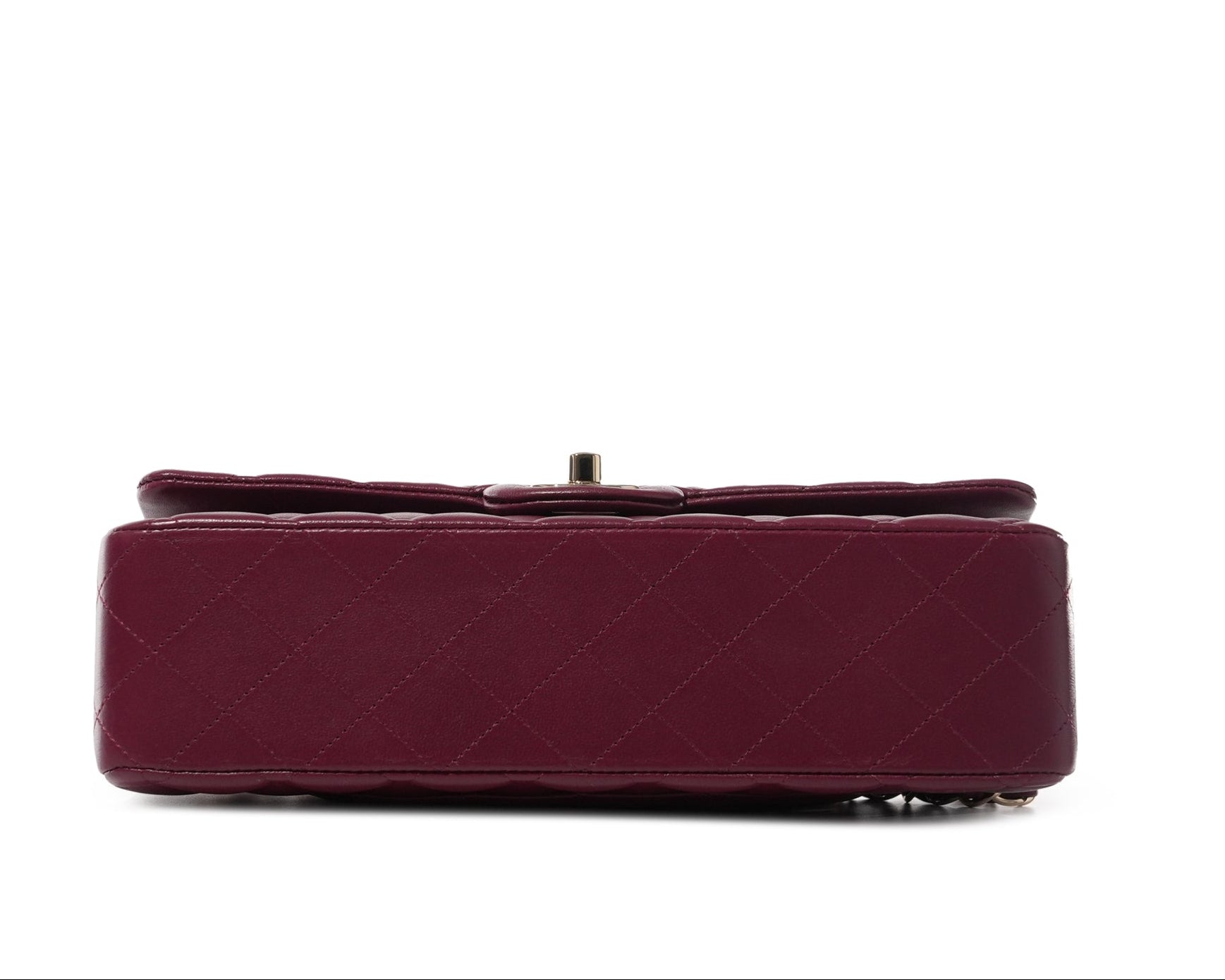 Chanel Burgundy Lambskin Classic Flap Bag Gold Hardware