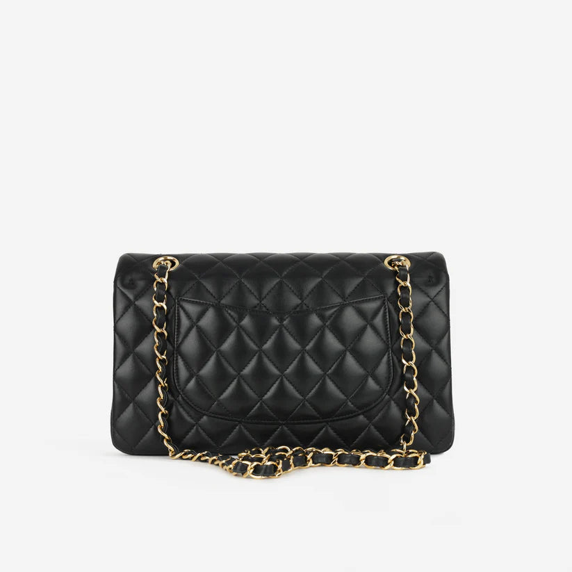 Chanel Medium Classic Flap - Black Lambskin | Gold Hardware